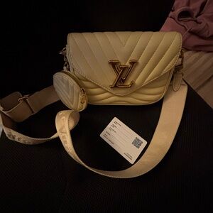 Louis Vuitton Beige Quilted Crossbody Bag